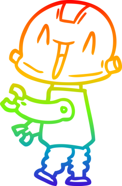 gökkuşağı gradyan çizgisi bir insan tarafından çizilmiş robot çizgi