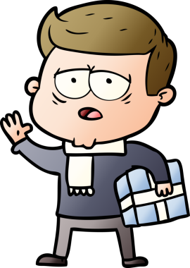 Bir insan tarafından çizilmiş yorgun bir adam.