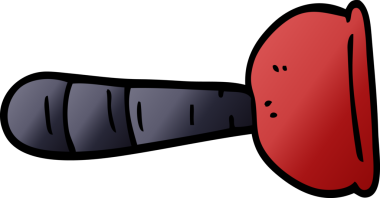 Bir insan tarafından çizilmiş karalama tuvalet pompası.