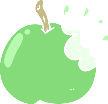 Bir insan tarafından çizilmiş düz renk çizgi film.