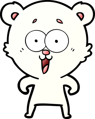 Bir insan tarafından çizilmiş kutup ayısı karikatürü