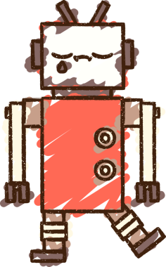 Bir insan tarafından çizilen Ağlayan Robot Tebeşiri