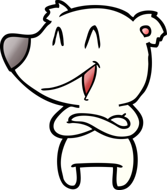 Bir insan tarafından çizilmiş kutup ayısı karikatürü