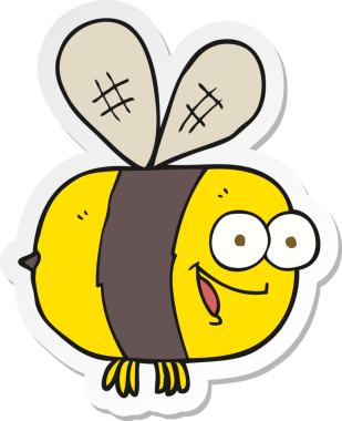 Bir insan tarafından çizilmiş çizgi film etiketi.