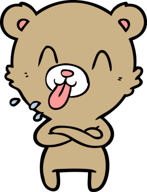 Bir insan tarafından çizilmiş bir çizgi film karakteri.