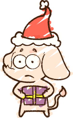 Bir insan tarafından çizilmiş Noel Fili Tebeşiri