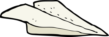 Bir insan tarafından çizilmiş kağıttan bir uçak.