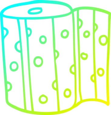 Bir insan tarafından çizilmiş soğuk gradyan çizgi film çizimi.