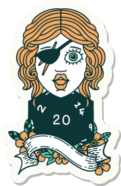 Bir insan tarafından çizilmiş 20 zarlı düzenbaz insan etiketi.