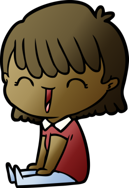 Bir insan tarafından çizilmiş karikatür kadın.