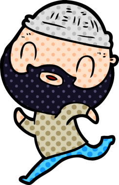 Bir insan tarafından çizilmiş sakallı bir adam.