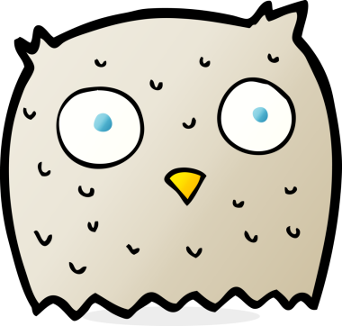 bir insan tarafından çizilmiş bir baykuş.