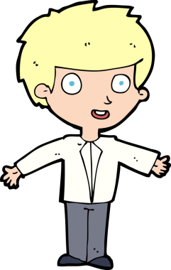 Bir insan tarafından çizilmiş mutlu çocuk çizgi filmi.