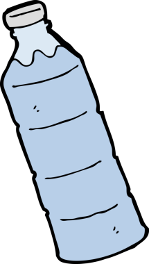 Bir insan tarafından çizilmiş su şişesi.