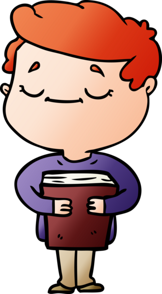 Bir insan tarafından çizilmiş kitabı taşıyan barışçıl bir adam.