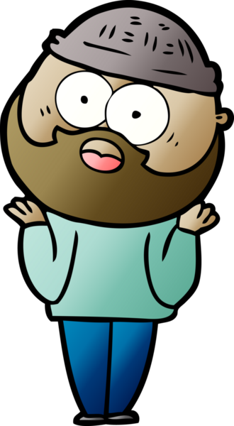 Bir insan tarafından çizilmiş sakallı bir adam.