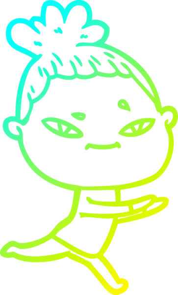 Bir insan tarafından çizilmiş bir karikatür kadın çizimi.