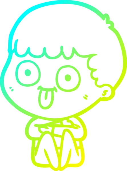 Bir insan tarafından çizilmiş soğuk çizgi çizgi film karakteri.