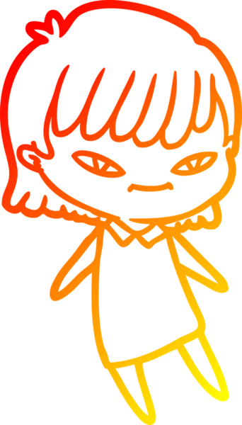 Bir insan tarafından çizilmiş bir karikatür kadın çizimi