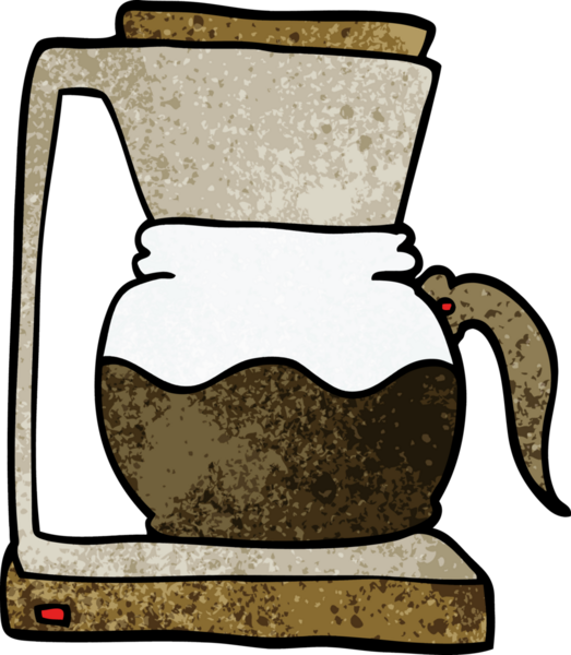 bir insan tarafından çizilmiş karalama kahve makinesi.