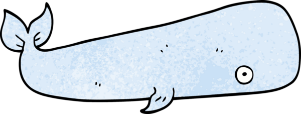 Bir insan tarafından çizilmiş karalama deniz balinası.
