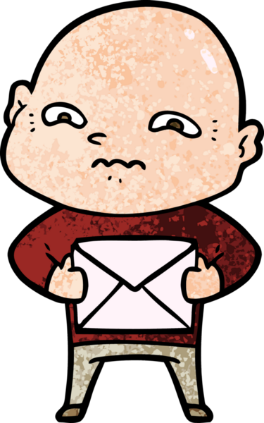 bir insan tarafından çizilmiş sinirli bir adam.