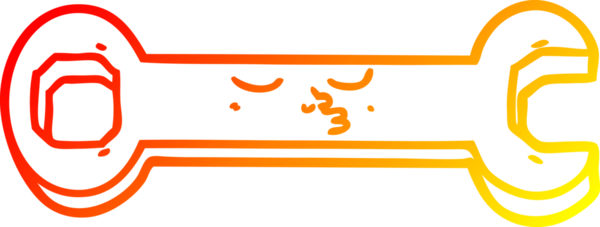 Bir insan tarafından çizilmiş çizgi film anahtarının sıcak gradyan çizimi