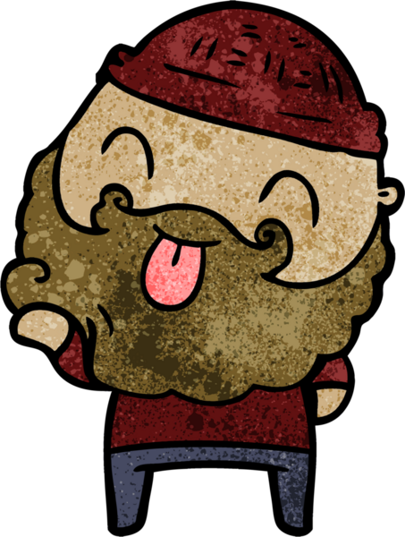 Bir insan tarafından çizilmiş sakallı bir adam.