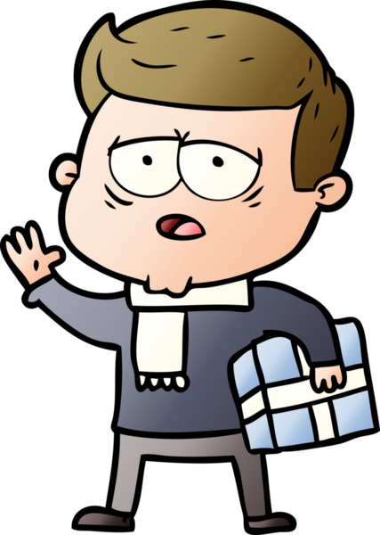 Bir insan tarafından çizilmiş yorgun bir adam.