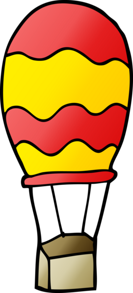 Bir insan tarafından çizilmiş sıcak hava balonunun karalaması.
