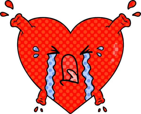 Bir insan tarafından çizilmiş karikatür kalp.