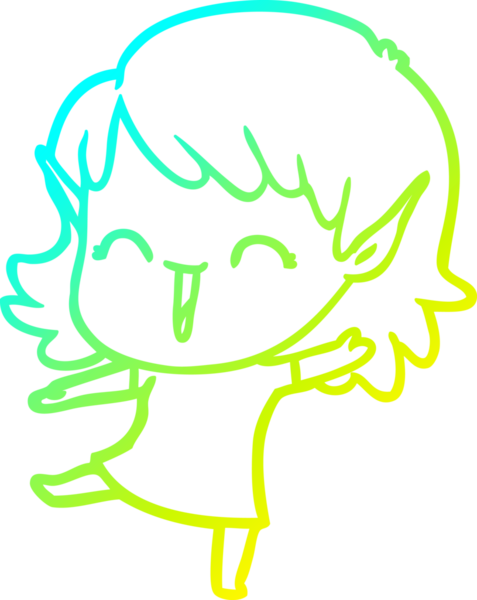 Bir insan tarafından çizilmiş soğuk gradyan çizgi çizimi.