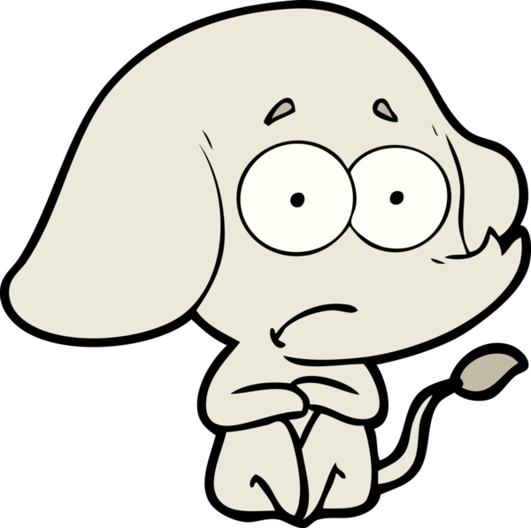 bir insan tarafından çizilmiş belirsiz bir fil.