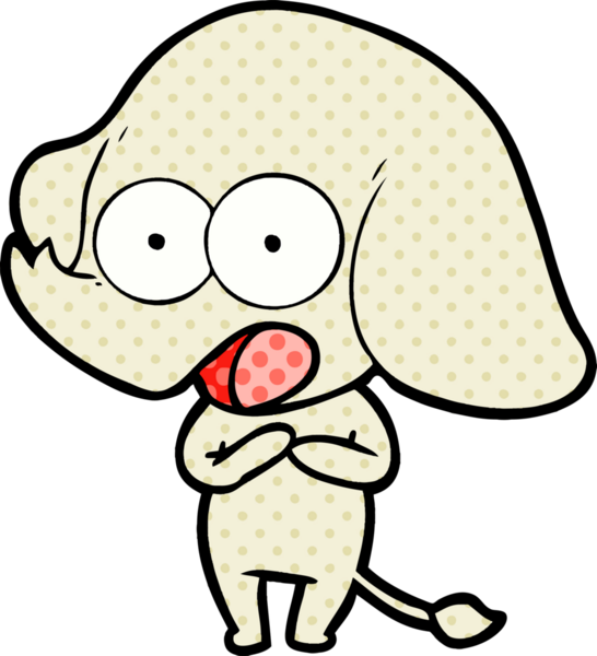 Bir insan tarafından çizilmiş şirin bir fil.