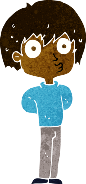 Bir insan tarafından çizilmiş çizgi film çocuğu etkiledi.