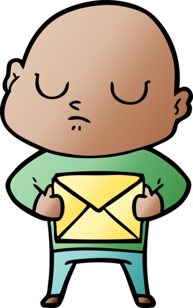 bir insan tarafından çizilmiş kel bir adam.