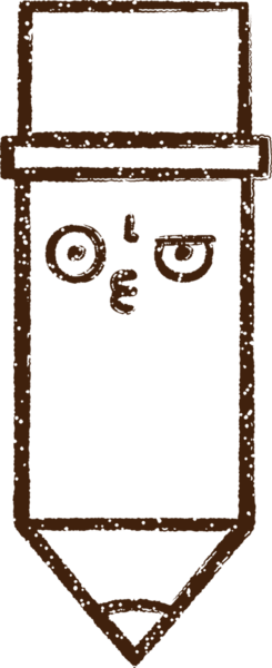 Bir insan tarafından çizilmiş kalem kömürü.