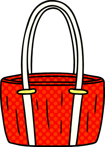 Bir insan tarafından çizilmiş kırmızı büyük bir çantanın karalaması.