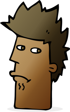 bir insan tarafından çizilmiş karikatür sinir ifadesi