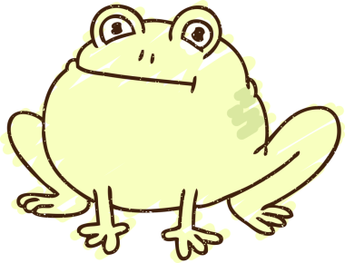 Şişko Kurbağa Tebeşiri Bir insan tarafından çizilmiş