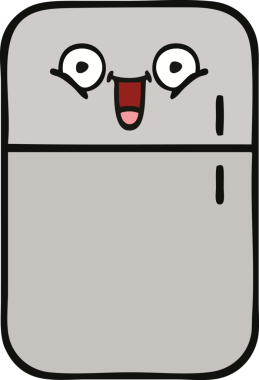 Bir insan tarafından çizilmiş buz dolabı karikatürü.