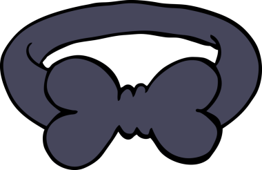 Bir insan tarafından çizilmiş siyah papyon.