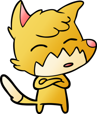 bir insan tarafından çizilmiş tilki çizgi filmi