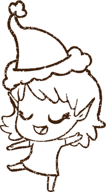 Dans eden Elf Kömürü Bir insan tarafından çizilmiş