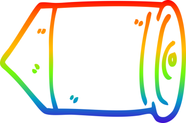 gökkuşağı gradyan çizgi çizimi bir insan tarafından çizilmiş bir karikatür mermisi