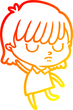 Bir insan tarafından çizilmiş bir karikatür kadın çizimi