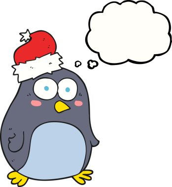 Bir insan tarafından çizilmiş serbest çizim baloncuk pengueni.