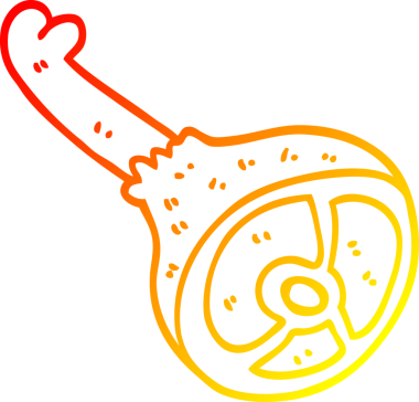 Bir insan tarafından çizilen et ekleminin sıcak çizgi çizimi