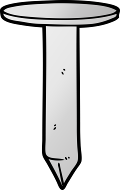 bir insan tarafından çizilmiş karikatür çivisi