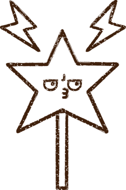 Sihirli Asa Kömür Bir insan tarafından çizilmiş